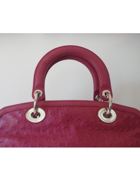 SAC DIOR GRANVILLE AUTRUCHE ROSE