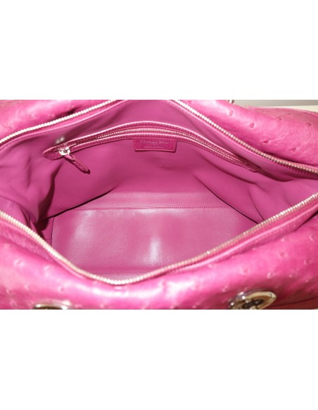 SAC DIOR GRANVILLE AUTRUCHE ROSE