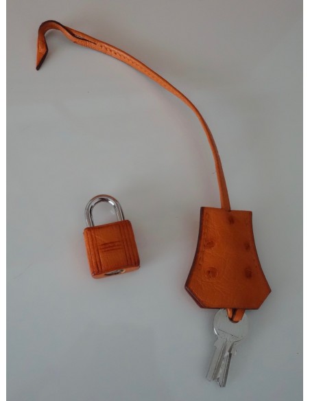 SAC HERMES KELLY AUTRUCHE ORANGE