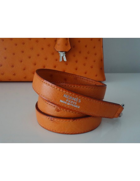 SAC HERMES KELLY AUTRUCHE ORANGE