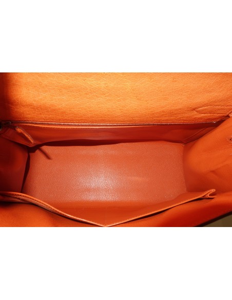 SAC HERMES KELLY AUTRUCHE ORANGE