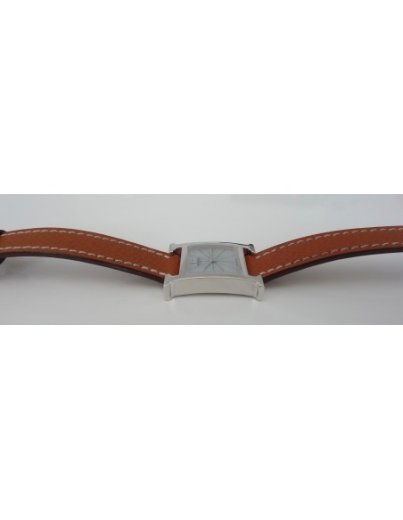 MONTRE HERMES HEURE H MINI EN OR BLANC