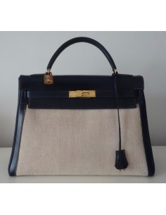 SAC HERMES KELLY BI-MATIERE