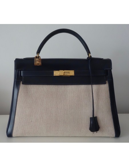 SAC HERMES KELLY BI-MATIERE