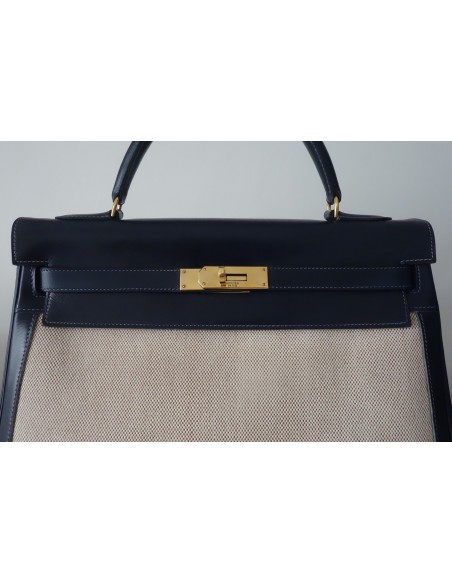 SAC HERMES KELLY BI-MATIERE