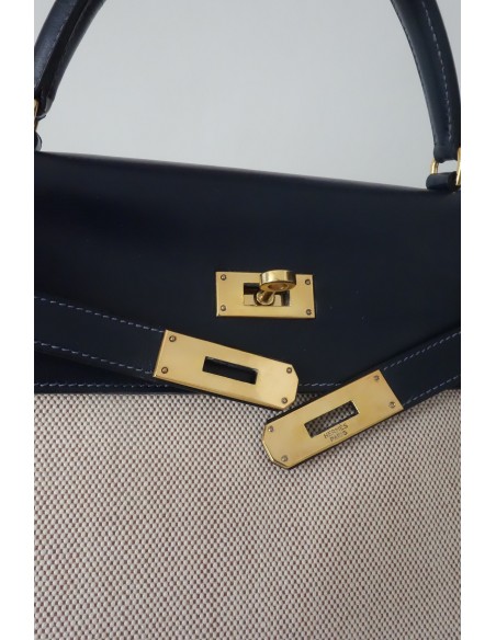 SAC HERMES KELLY BI-MATIERE