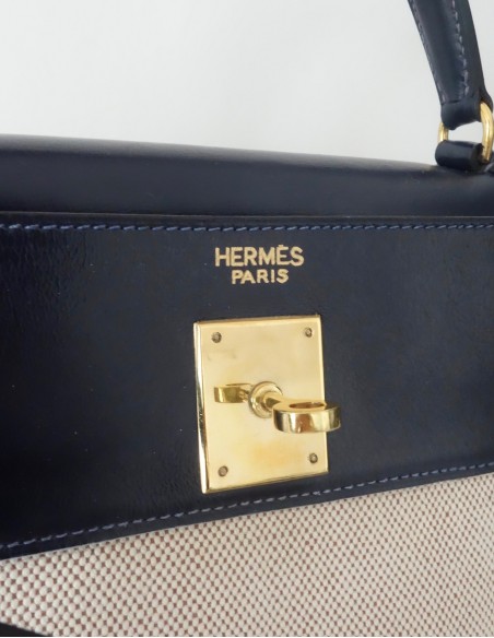 SAC HERMES KELLY BI-MATIERE