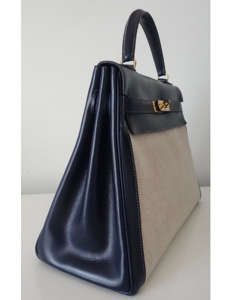 SAC HERMES KELLY BI-MATIERE