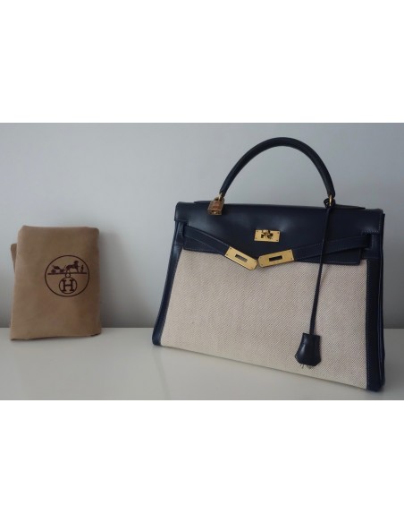 SAC HERMES KELLY BI-MATIERE