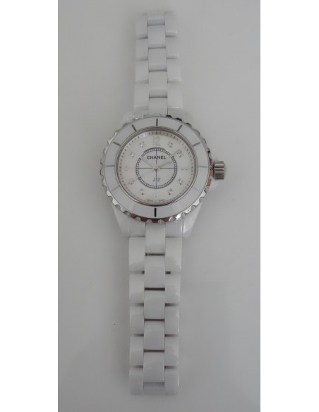 MONTRE J12 CHANEL CADRAN NACRE INDEX DIAMANTS