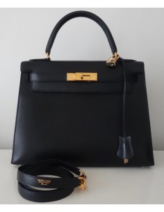 SAC HERMES KELLY 28 NOIR 2