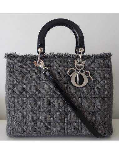 SAC LADY DIOR GRIS GM