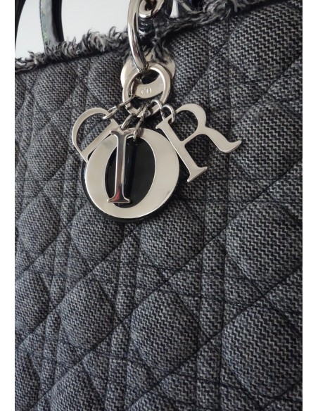 SAC LADY DIOR GRIS GM