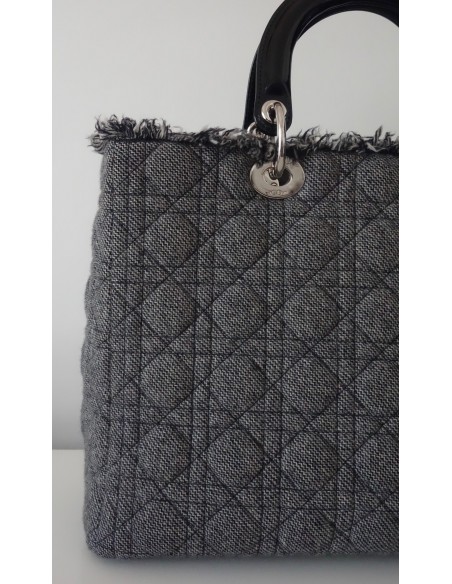 SAC LADY DIOR GRIS GM