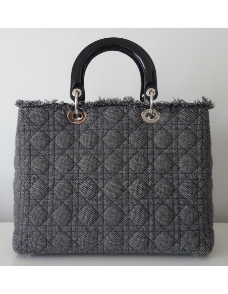 SAC LADY DIOR GRIS GM