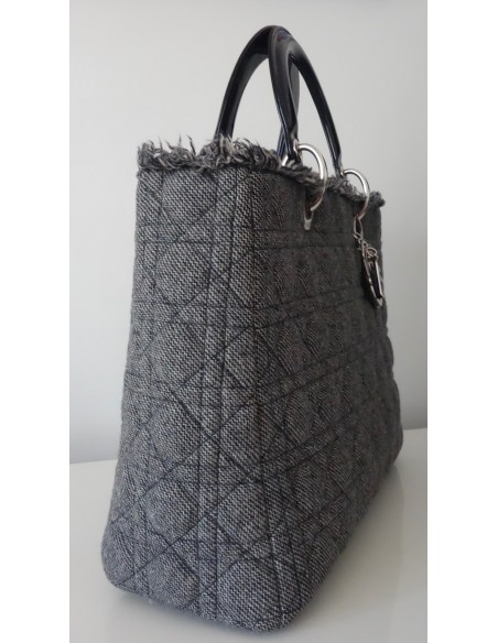 SAC LADY DIOR GRIS GM