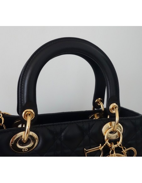 SAC LADY DIOR NOIR MEDIUM