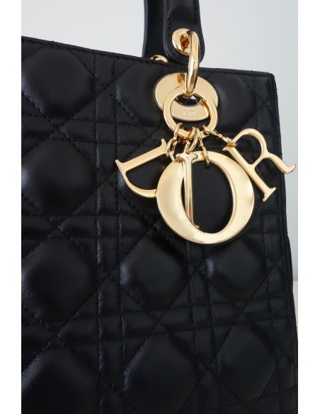 SAC LADY DIOR NOIR MEDIUM