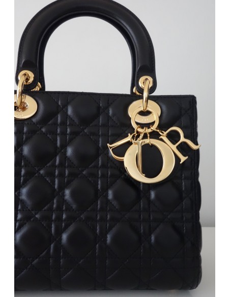 SAC LADY DIOR NOIR MEDIUM