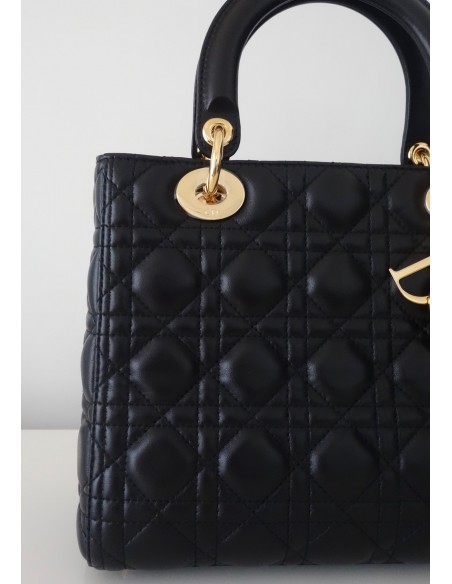 SAC LADY DIOR NOIR MEDIUM