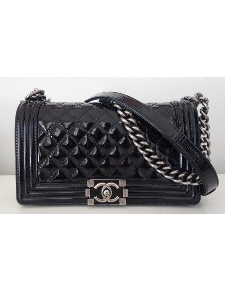 SAC CHANEL BOY VERNI NOIR