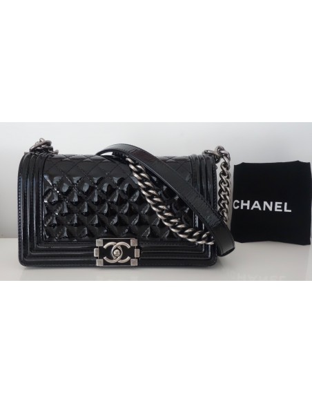 SAC CHANEL BOY VERNI NOIR