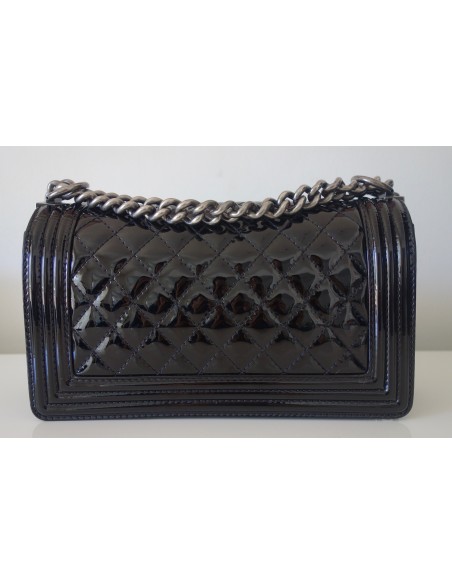 SAC CHANEL BOY VERNI NOIR