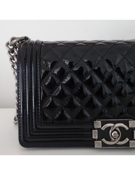 SAC CHANEL BOY VERNI NOIR