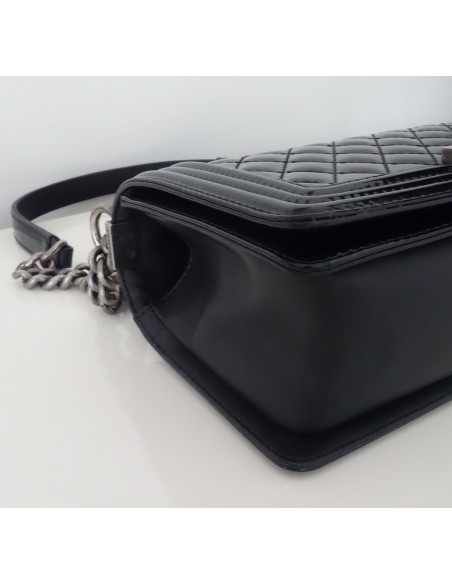 SAC CHANEL BOY VERNI NOIR