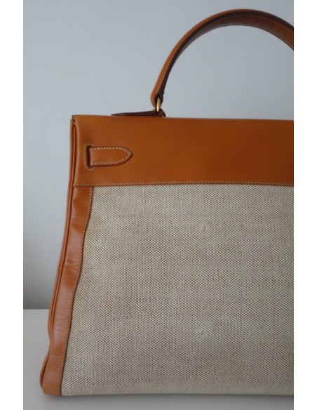 SAC HERMES KELLY BI-MATIERE