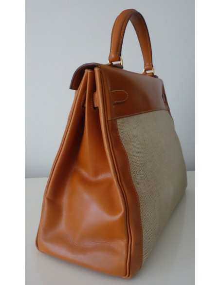 SAC HERMES KELLY BI-MATIERE