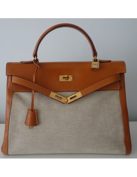 SAC HERMES KELLY BI-MATIERE