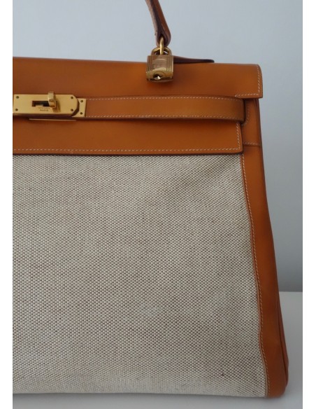 SAC HERMES KELLY BI-MATIERE