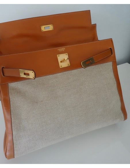 SAC HERMES KELLY BI-MATIERE