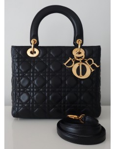 SAC LADY DIOR MEDIUM NOIR