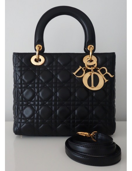 SAC LADY DIOR MEDIUM NOIR