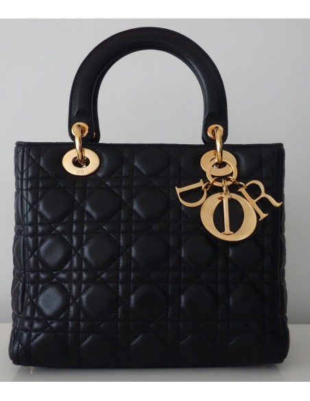 SAC LADY DIOR MEDIUM NOIR