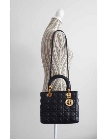 SAC LADY DIOR MEDIUM NOIR