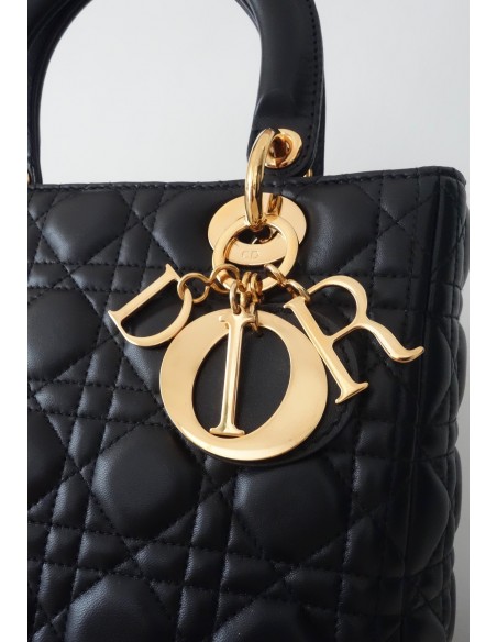 SAC LADY DIOR MEDIUM NOIR