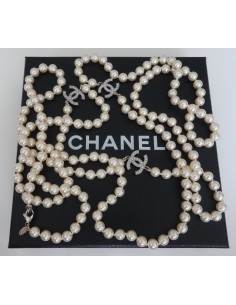 SAUTOIR CHANEL BLANC