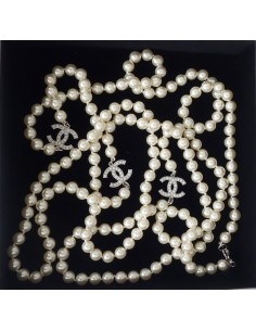 SAUTOIR CHANEL BLANC 2