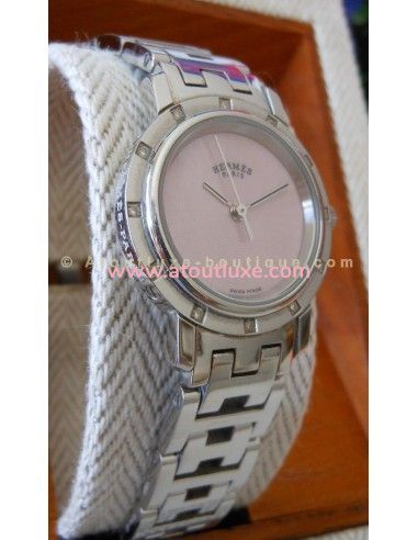 MONTRE HERMES CLIPPER PM 12 DIAMANTS