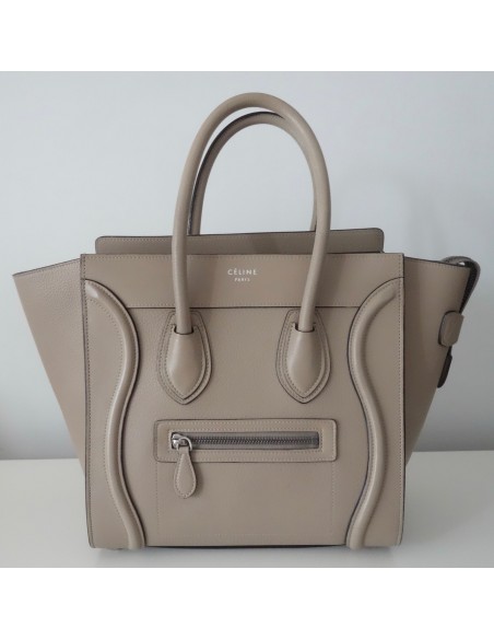 SAC CELINE MICRO LUGGAGE CUIR GRIS