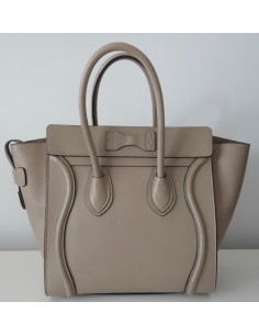 SAC CELINE MICRO LUGGAGE CUIR GRIS 2