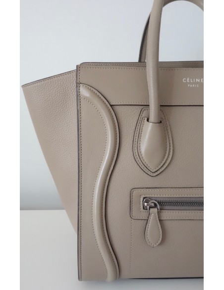 SAC CELINE MICRO LUGGAGE CUIR GRIS