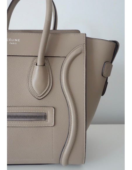 SAC CELINE MICRO LUGGAGE CUIR GRIS