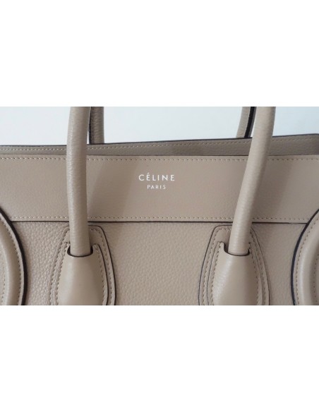 SAC CELINE MICRO LUGGAGE CUIR GRIS