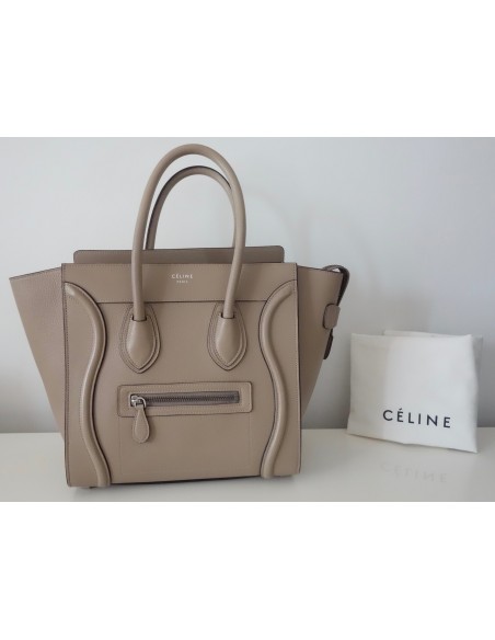 SAC CELINE MICRO LUGGAGE CUIR GRIS