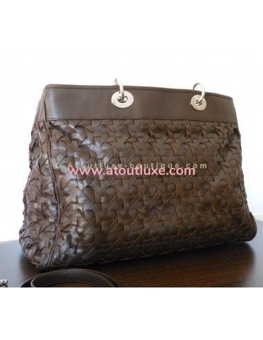 SAC DIOR AVENUE CHOCOLAT - GRAND MODELE