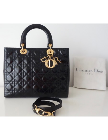 SAC LADY DIOR GRAND MODELE NOIR